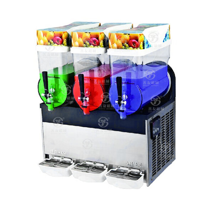 【三缸雪融机】又名雪粒机|雪泥机|雪蓉机|雪融